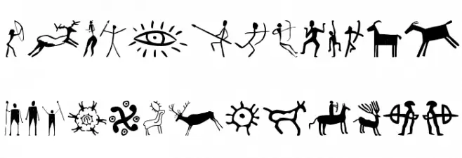 Prehistoric Paintings Font Litere mari
