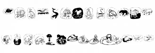 Prehistorish Schriftart Groß