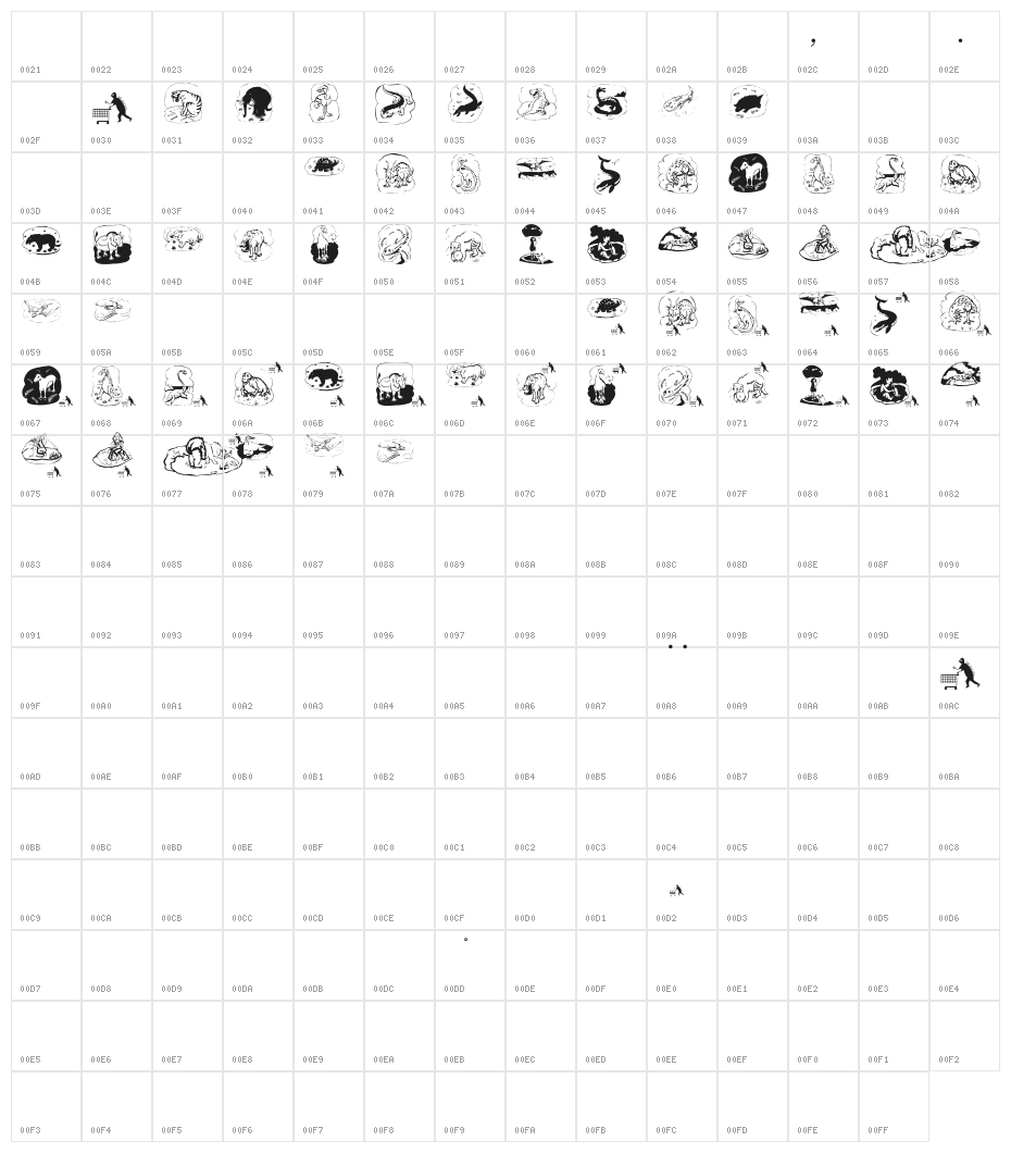 Prehistorish Character Map