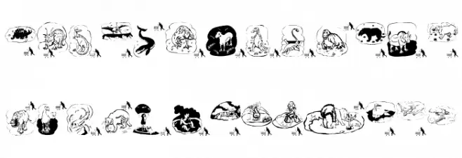Prehistorish 字体 小写
