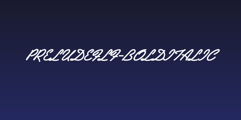 PreludeFLF-BoldItalic Social Header