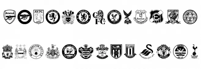 Premier League Caratteri MINUSCOLO