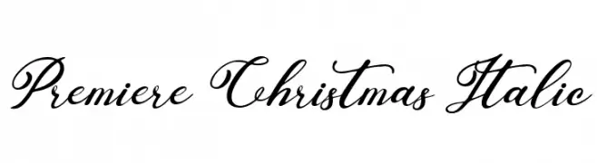 Premiere Christmas Italic Font