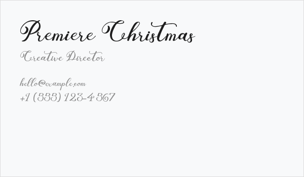 Premiere Christmas Business Card