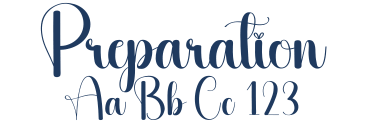 Preparation Font Preview