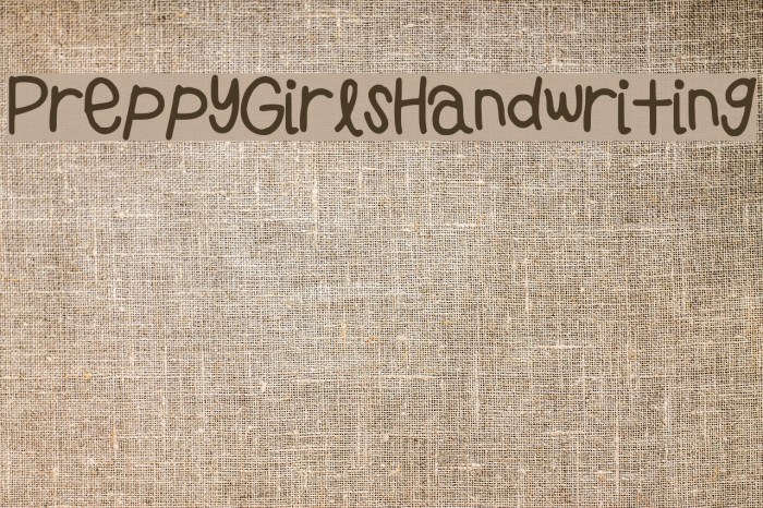 PreppyGirlsHandwriting Font examples