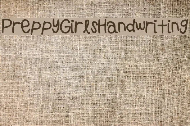 PreppyGirlsHandwriting Example 1