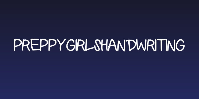 PreppyGirlsHandwriting Social Header