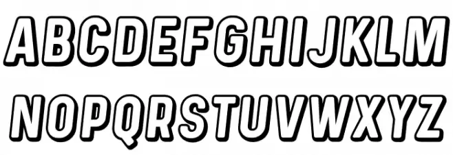 PrequelDemo-ShadowItalic Font Litere mici