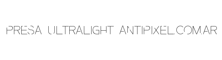 Presa UltraLight ANTIPIXEL.COM.AR Font