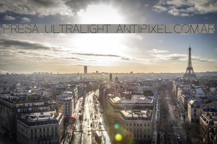 Presa UltraLight ANTIPIXEL.COM.AR Font examples