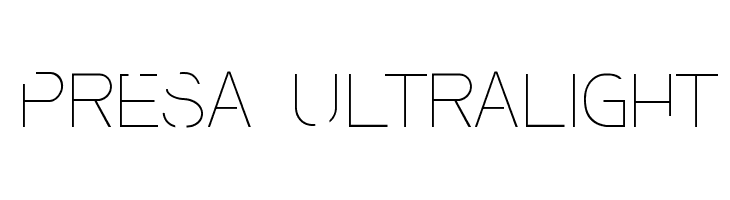 Presa Ultralight Шрифта