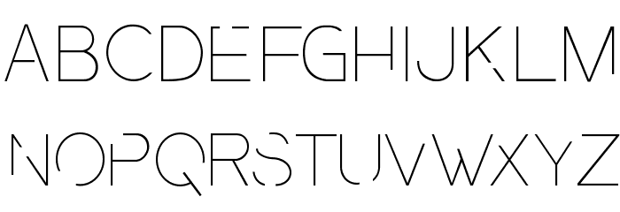 Presa Ultralight Font LOWERCASE