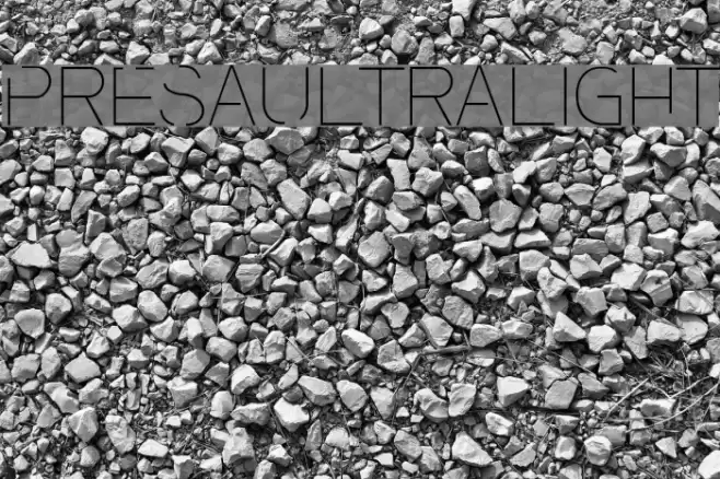 PresaUltralight Font examples