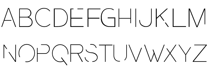 PresaUltralight Font LOWERCASE