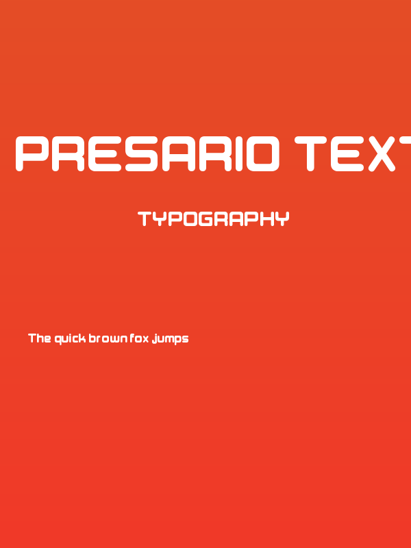 Presario Text Poster