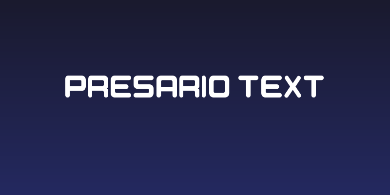 Presario Text Social Header