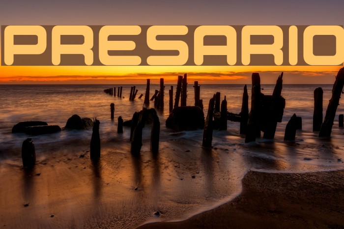 Presario Font examples