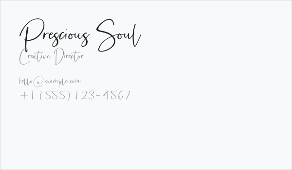 Prescious Soul Business Card