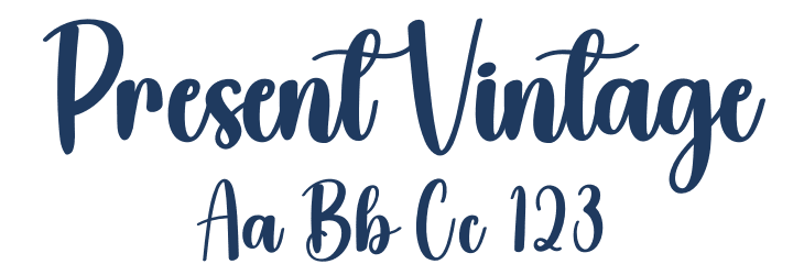 Present Vintage Font Preview
