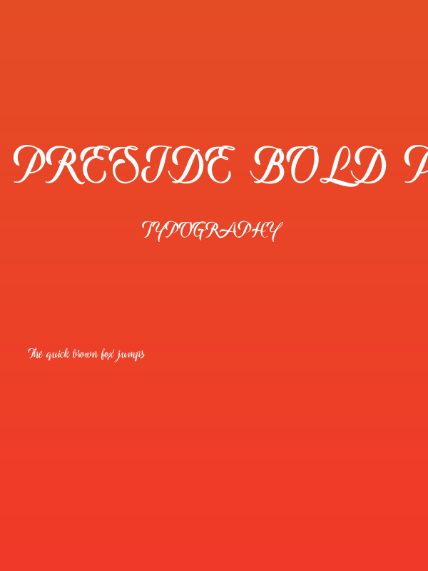 Preside Bold PERSONAL USE ONLY Poster