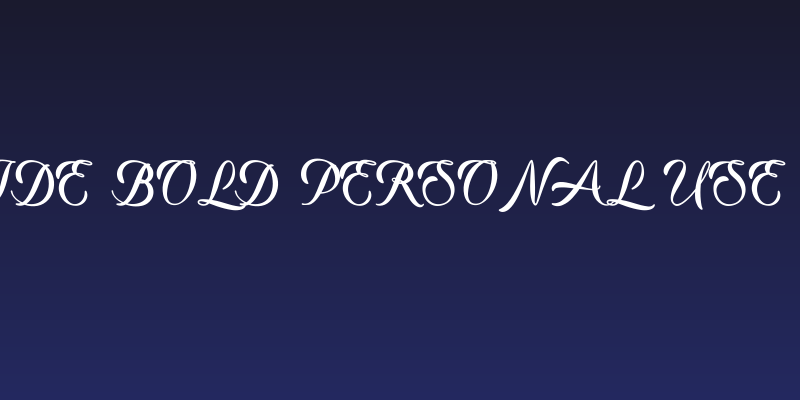Preside Bold PERSONAL USE ONLY Social Header