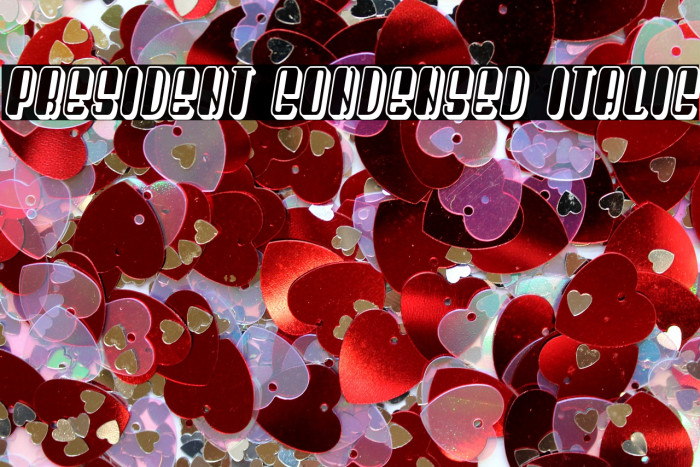 President Condensed Italic Font examples