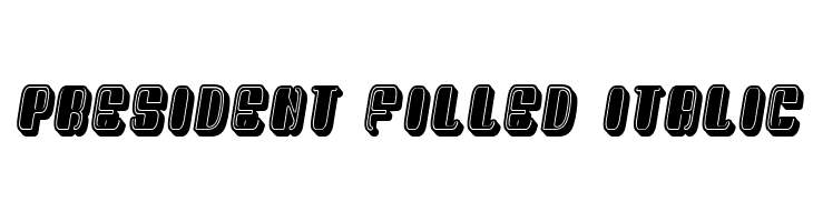 President Filled Italic  font caratteri gratis