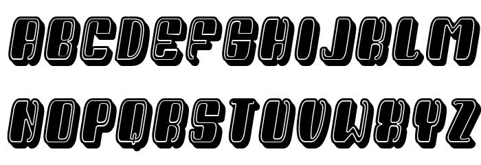 President Filled Italic Font LOWERCASE