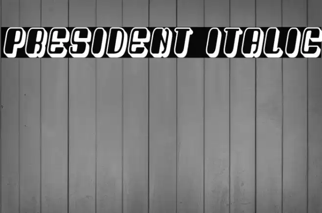 President Italic Font examples