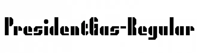 PresidentGas-Regular  Free Fonts Download