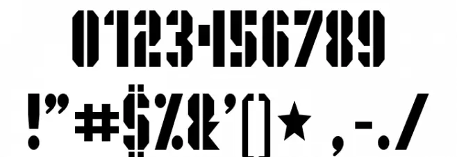 PresidentGas Font OTHER CHARS