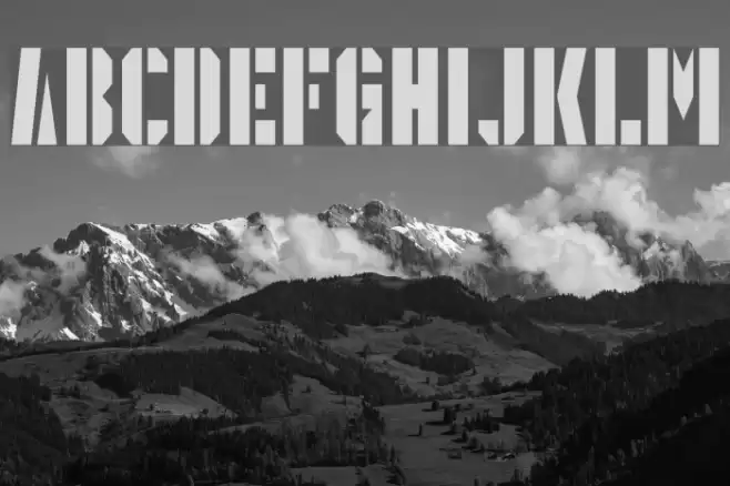 PresidentGas Font examples