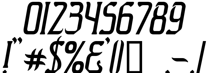 Presidente Tequila Italic フォント その他の文字