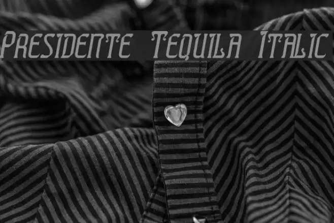 Presidente Tequila Italic Font examples