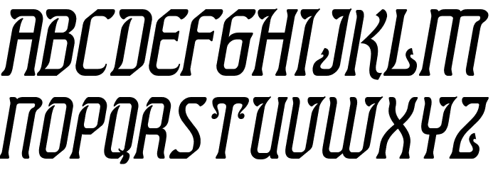 Presidente Tequila Italic フォント 小文字