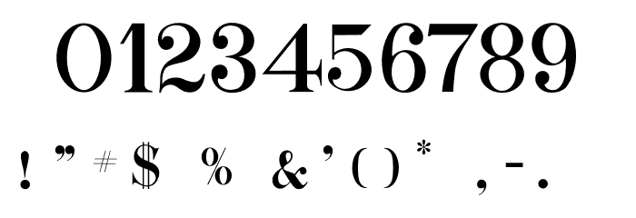 Presidente serif Font OTHER CHARS