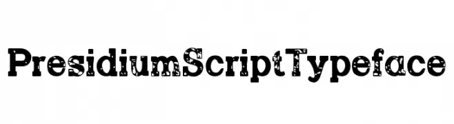 PresidiumScriptTypeface  Free Fonts Download
