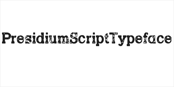 PresidiumScriptTypeface Logo