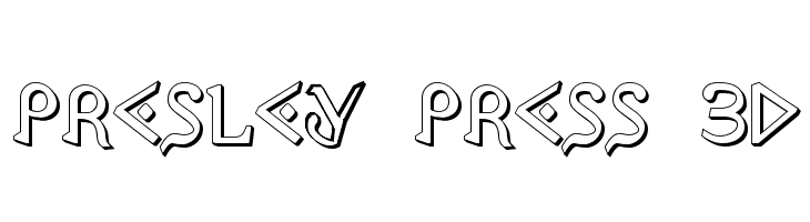 Presley Press 3D  免费字体下载