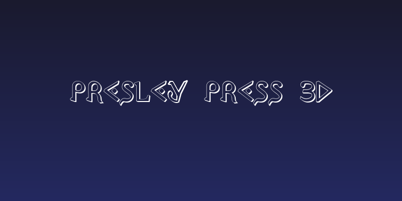 Presley Press 3D Social Header