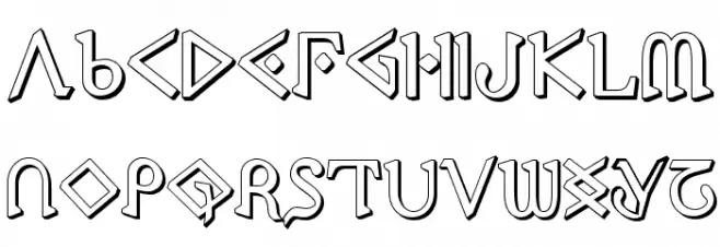 Presley Press 3D फ़ॉन्ट लोअरकेस