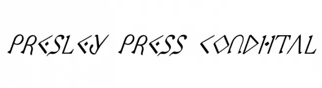 Presley Press CondItal  フリーフォントのダウンロード