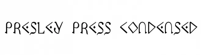 Presley Press Condensed  フリーフォントのダウンロード