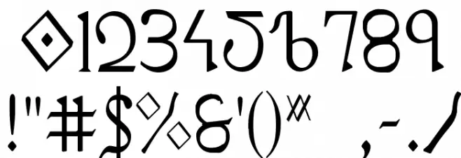 Presley Press Condensed Font OTHER CHARS