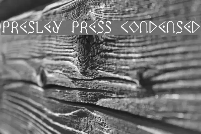 Presley Press Condensed Font examples