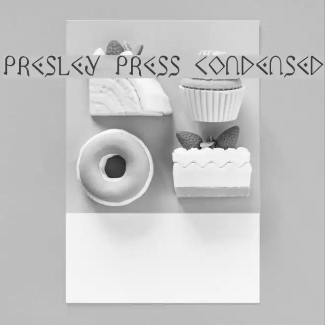 Presley Press Condensed Font examples