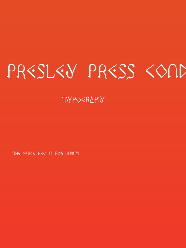Presley Press Condensed Poster
