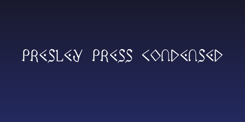 Presley Press Condensed Social Header