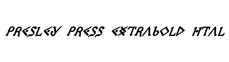 Presley Press ExtraBold Ital  नि: शुल्क फ़ॉन्ट्स डाउनलोड
